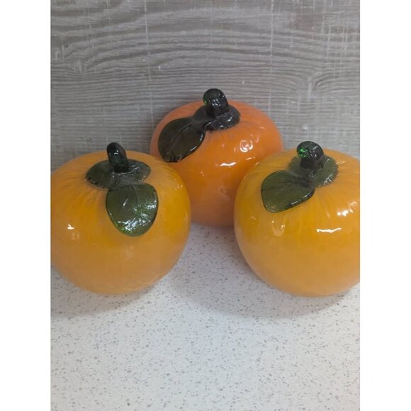 9 Large Vintage Murano Style Glass Fruit & Vegetables - Picture 2 of 10